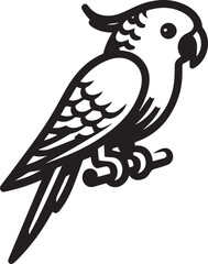 Obraz premium beautiful simple parrot vector 