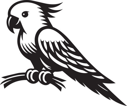 beautiful simple parrot vector 