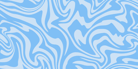 Blue marble acrylic seamless pattern, water texture, watercolor marble background. 1970s trippy seamless pattern.