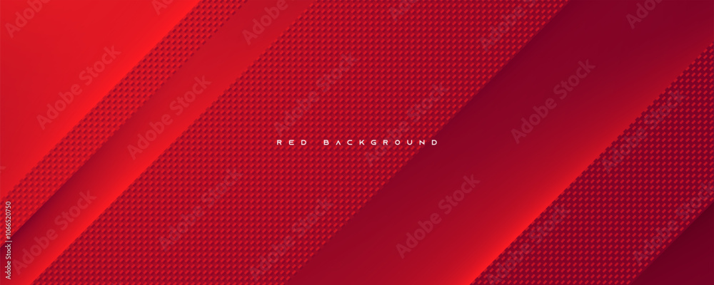 Wall mural abstract halftone red background diagonal light texture design vector