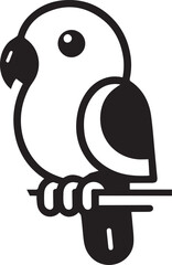 beautiful simple parrot vector 