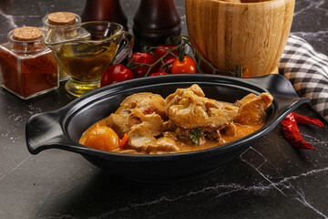 Thai Tom yum soup with chicken