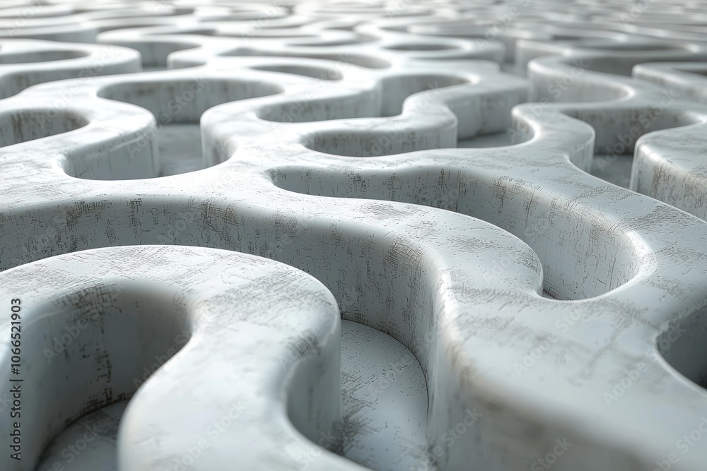 Aufkleber abstract white curved surface with textured pattern