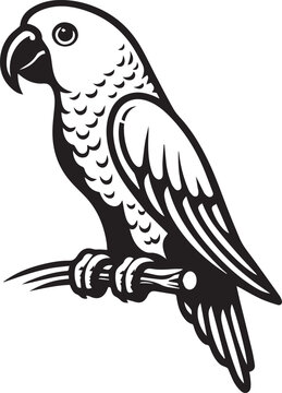 beautiful simple parrot vector 