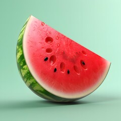 Fresh watermelon, cut into pieces, fruit, beautiful color, looks delicious, isolated background.