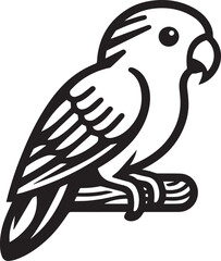 beautiful simple parrot vector 