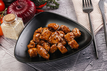 Chicken fillet with soya teriyaki sauce