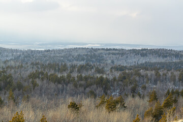 Beautiful mountain ranges in the Southern Urals for walking and hiking