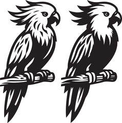 beautiful simple parrot vector 