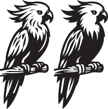 beautiful simple parrot vector 