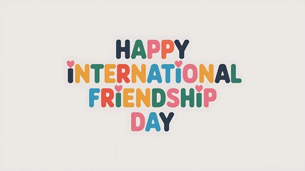 Colorful Text Graphic for International Friendship Day