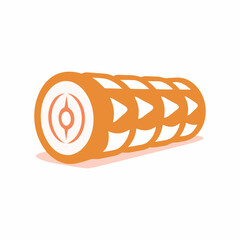foam roller vector illustration for fitness and exercise designs