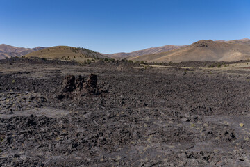 Title: Cinder cone fragments from South Highway cones. North Crater Flow Trail / Craters of the Moon National Monument & Preserve. Volcanic Field. Idaho's eastern Snake River Plain. 