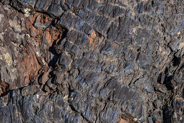 Blue Dragon Lava Flow. North Crater Pahoehoe Flow. North Crater Flow Trail / Craters of the Moon National Monument & Preserve. Volcanic Field. Idaho's eastern Snake River Plain.