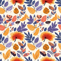 Vibrant Floral Seamless Pattern Design