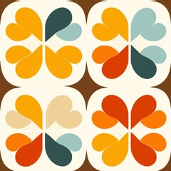 Colorful Seamless Geometric Print Design for Backgrounds