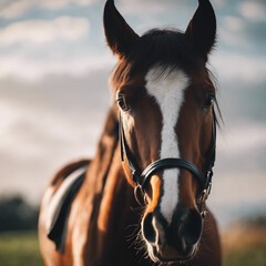 Obraz premium Horse Photograph Closeup