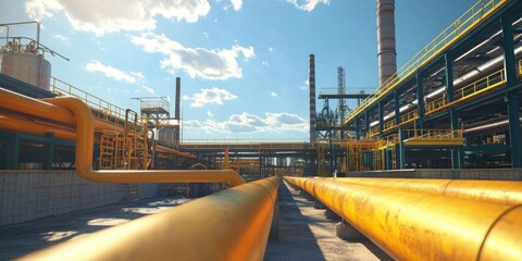 Visualization in the industrial sector showcasing steel pipes prominently highlights their significance and utility in various applications within this field.