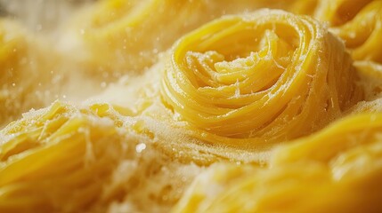 Homemade butternut squash pasta presented in an artistic style, highlighting the creamy texture and vibrant color of butternut squash pasta, perfect for culinary inspiration.