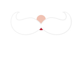 Cute santa beard vector isolated.
Transparent background.