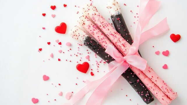 Pepero day with Chocolate Biscuit Sticks set,Pocky straw stick set,Couple Lovely day,Pepero Day Love Event,romantic event banner illustration,November 11th concept,valentine day.