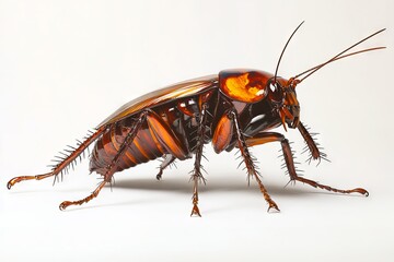 Fototapeta premium A cockroach on a white background