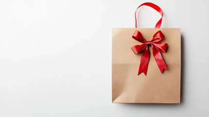 Paper mine gift bag placed on a white background, ideal for art and craft concepts. The versatile paper mine gift bag offers ample creative possibilities and stylish design options.