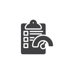 Measurement to evaluate quality vector icon