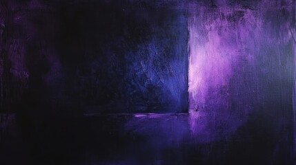 Obraz premium an abstract piece that explores themes of darkness and light. Use deep blacks, purples, and blues with contrasting bright elements to create a sense of depth and intrigue.