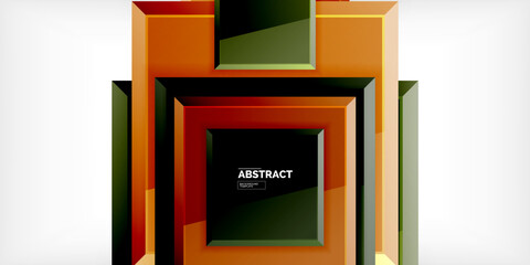 Shiny glossy metallic or plastic square design background. Vector Illustration For Wallpaper, Banner, Background, Card, Book Illustration, landing page