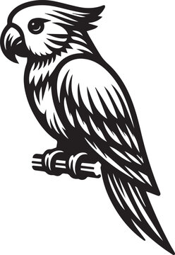 beautiful simple parrot vector 
