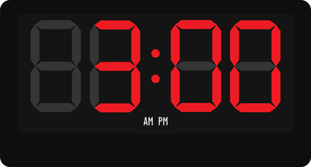 3 : 00 Digital watch