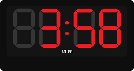 3 : 58 Digital watch