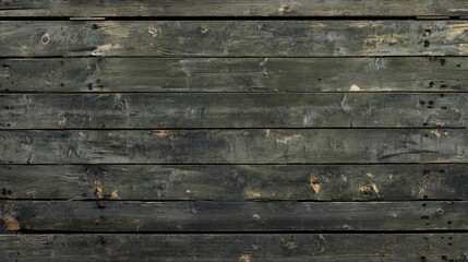 Fototapeta premium Rustic green plank wood wall texture offers a charming backdrop, perfect for adding character to various designs, complemented by ample copy space for text or images.