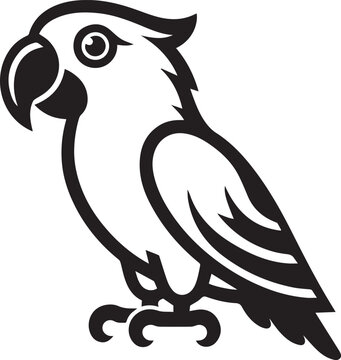 beautiful simple parrot vector 
