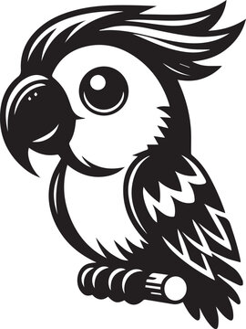 beautiful simple parrot vector 