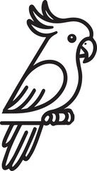 beautiful simple parrot vector 