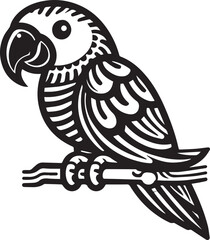 Obraz premium beautiful simple parrot vector 
