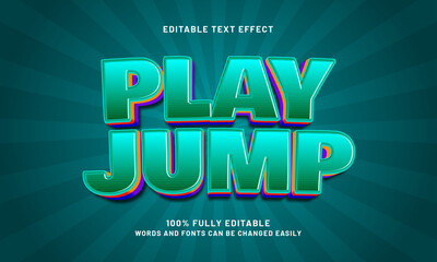 play jump editable text effects with a play and kids theme