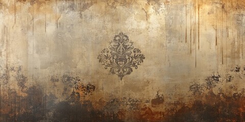 Obraz premium Grunge Background with Ornate Design.