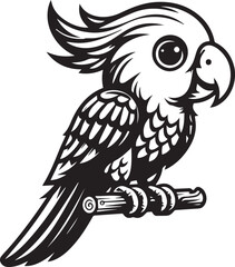 beautiful simple parrot vector 