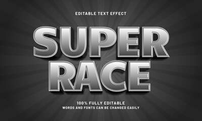 super race editable text effects with a game and kids theme