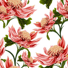 Beautiful seamless pattern with floral background.