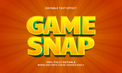 game snap editable text effects with a game and kids theme