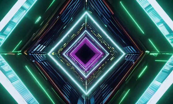 Neon Lights Tunnel