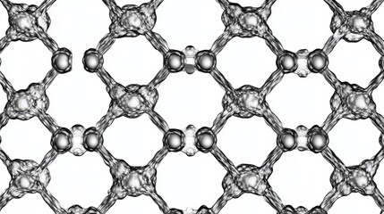 Fototapeta premium Microscopic view of graphene structure revealing intricate atomic patterns. Advanced material science and nanotechnology exploration.