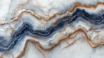 Fototapeta premium Abstract Navy Marble with Silver Accents Design