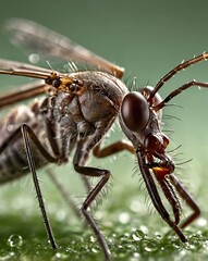 A Detailed Macro Photograph of a Small Fly