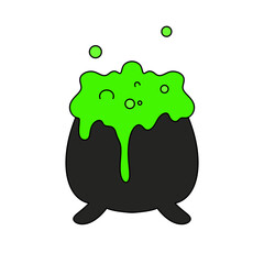 A cartoonish green pot of green slime