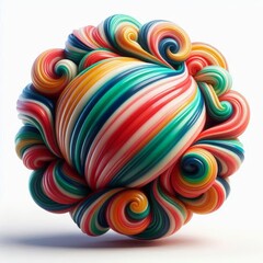 ball shaped candy on a white background